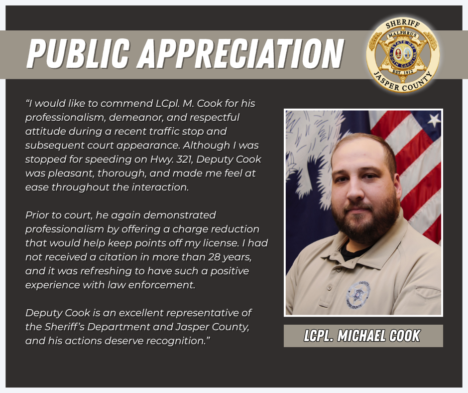 Public Appreciation Post - Cook